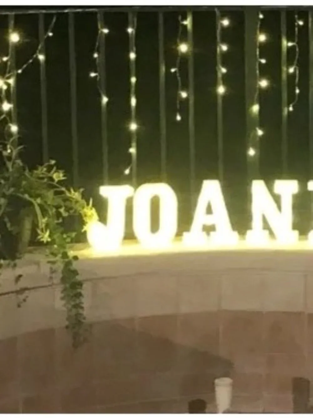 Four Light-Up LED Letters spelling 